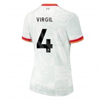 Camiseta Liverpool Virgil van Dijk #4 Tercera Equipación para mujer 2024-25 manga corta